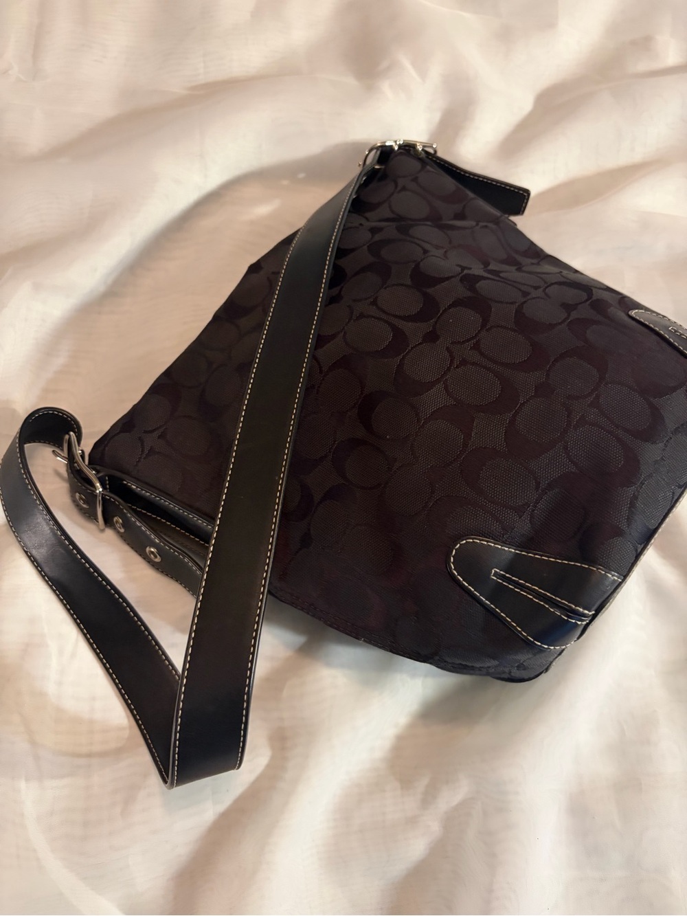 Coach Black Signature Messenger Bag